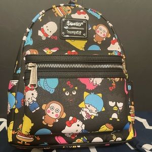 Loungefly Hello Kitty Sanrio Rainbow Kawaii Cute Characters AOP Mini Backpack